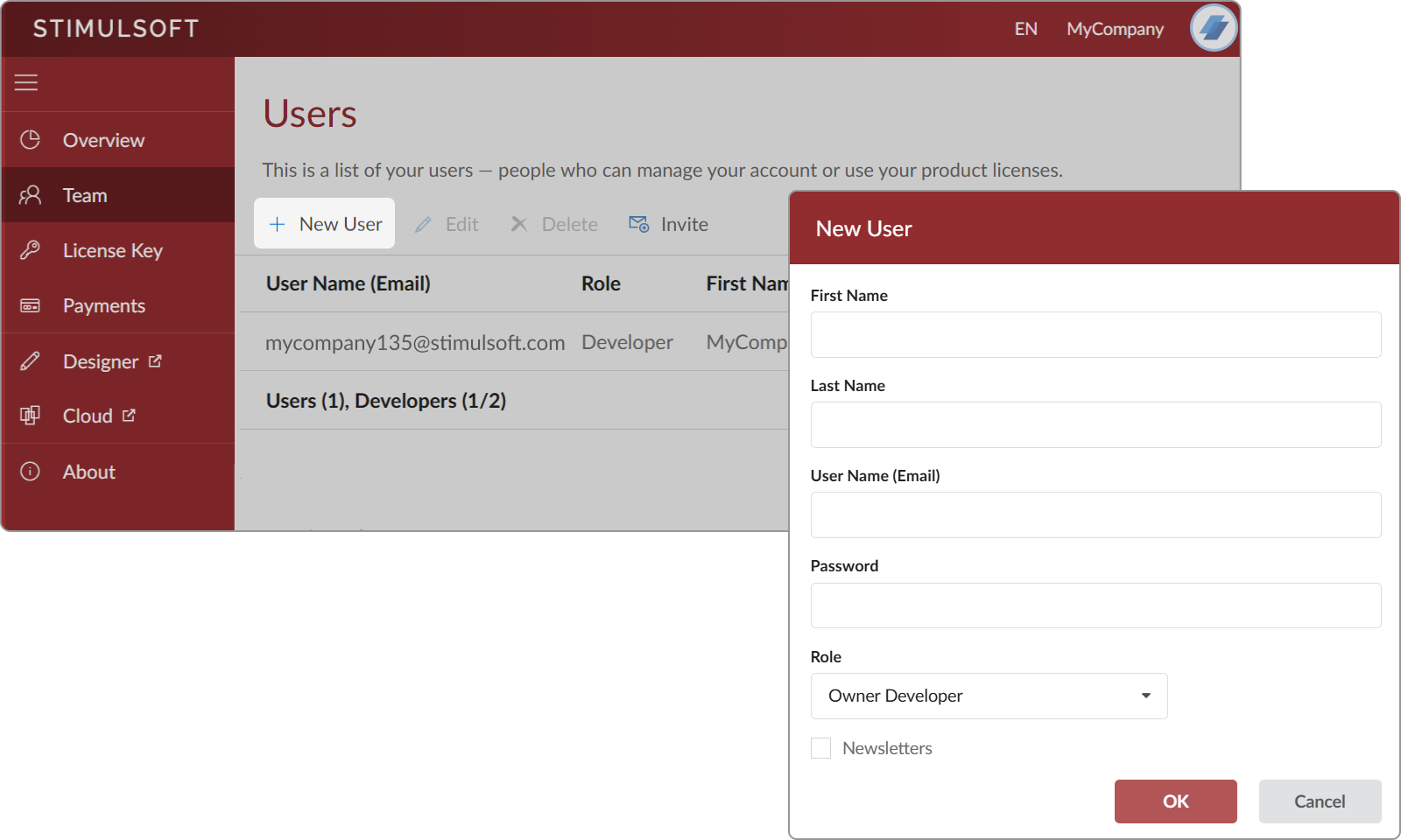 New user