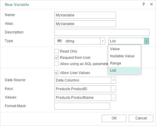 Variable of List Type in Reports.JS Variable of List Type in Reports.JS