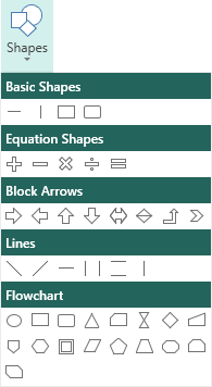 New Shape Menu New Shape Menu