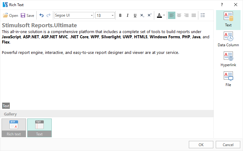 Text Files in Report Resources Text Files in Report Resources