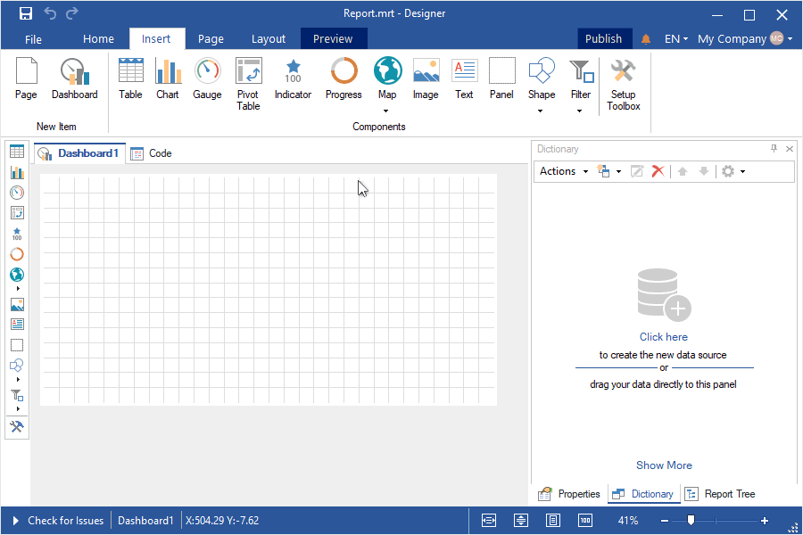 Search for reports from the File menu Search for reports from the File menu